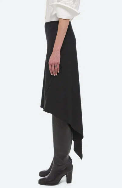 Helmut Lang Scarf Hem Virgin Wool Maxi Skirt