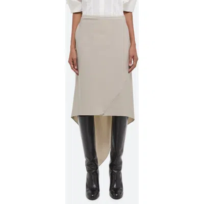 Helmut Lang Scarf Hem Virgin Wool Maxi Skirt