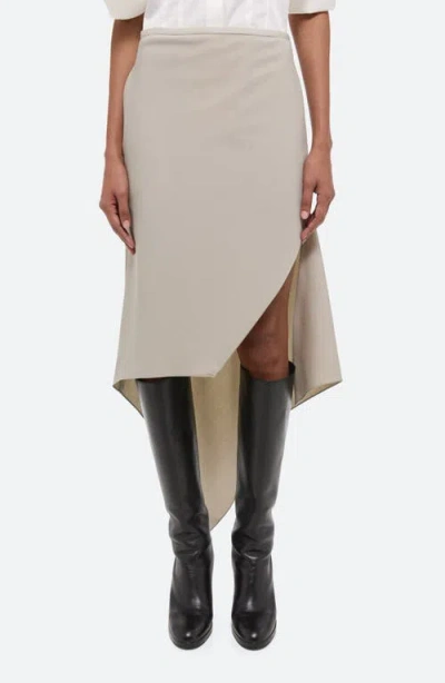Helmut Lang Scarf Hem Virgin Wool Maxi Skirt