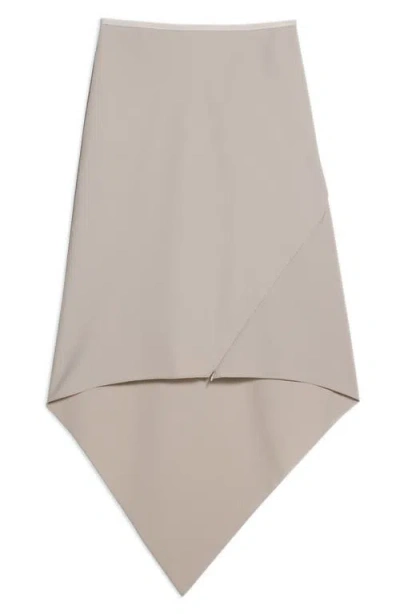 Helmut Lang Scarf Hem Virgin Wool Maxi Skirt