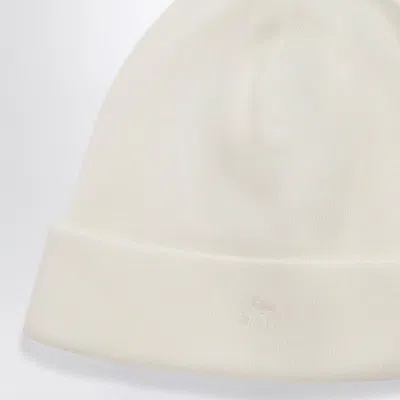 Bonpoint White Cotton Beanie