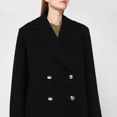 Anine Bing Glenn Double Breasted Coat In Black