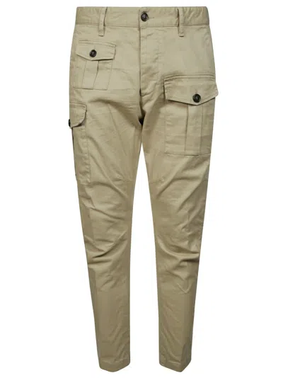 Dsquared2 Mens Green Sexy Slip-pocket Regular-fit Tapered-leg Stretch-cotton Trousers