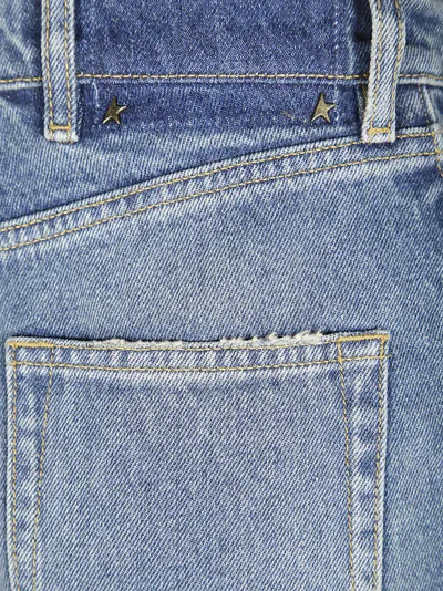 Golden Goose High-waisted Stone-washed Denim Jeans With Rolled Cuffs In Blue
