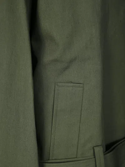 Jw Anderson J. W. Anderson Khaki And Chestnut Jacket With Belted Waist In Green