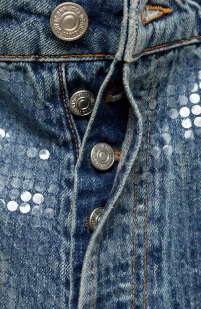 Mango Sequin Relaxed Fit Jeans