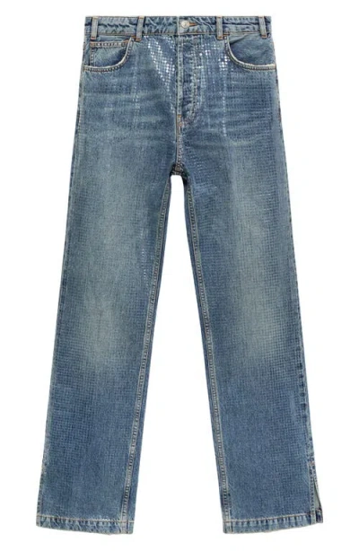 Mango Sequin Relaxed Fit Jeans