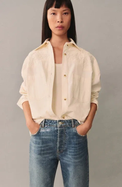 Mango Sequin Relaxed Fit Jeans