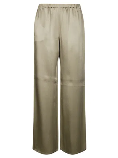 Antonelli Wide-leg Pants With Elastic Waistband In Green