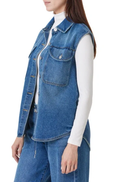 Habitual Curved Hem Denim Vest