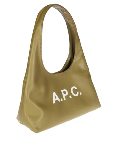Apc A.p.c. Smooth Structured Shoulder Bag With Bold Logo
