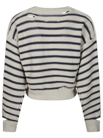Mm6 Maison Margiela Mm6 By Maison Margiela Cropped Knit Cardigan With Button Closure In Multi