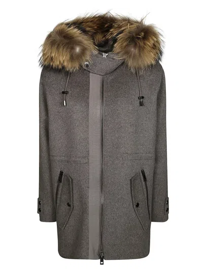 P.a.r.o.s.h Padded Cloth Parka In Gray