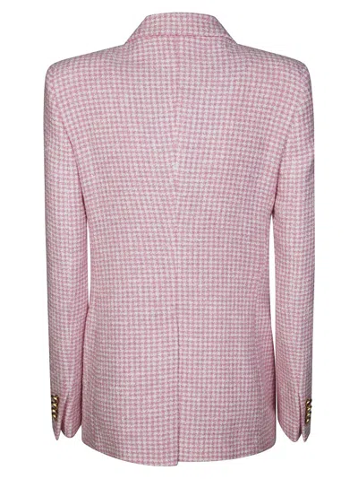 Tagliatore Double-breasted Linen Blazer With Central Vent