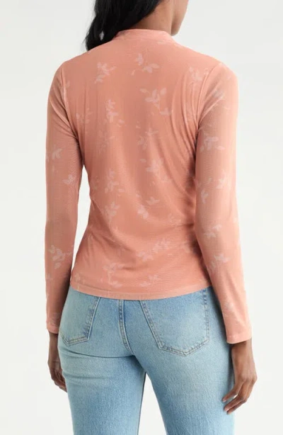 Dr2 By Daniel Rainn Ruched Button-up Shirt In Pink
