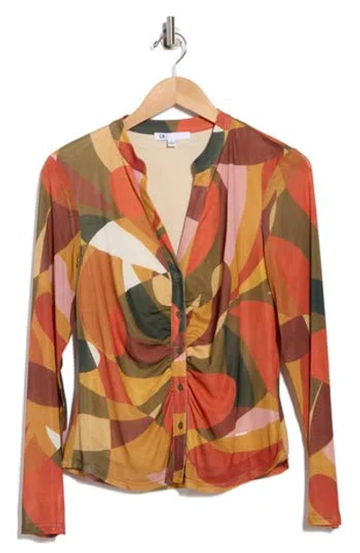 Dr2 By Daniel Rainn Ruched Button-up Shirt