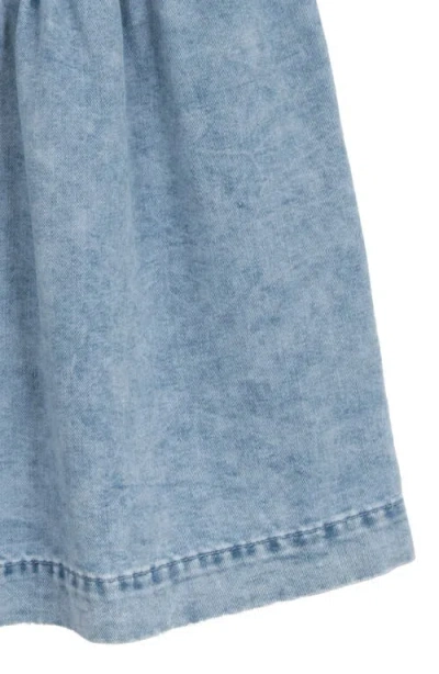 Rare Editions Kids' Acid Washed Denim Corset Dress In Blue