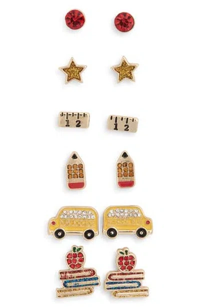 Leith Set Of 6 Back To School Stud Earrings