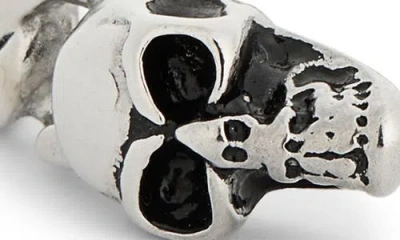Eye Candy Los Angeles Khalid Opposing Skull Cuff Bracelet