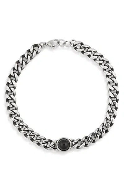 Eye Candy Los Angeles Cabochon Stud Chain Bracelet