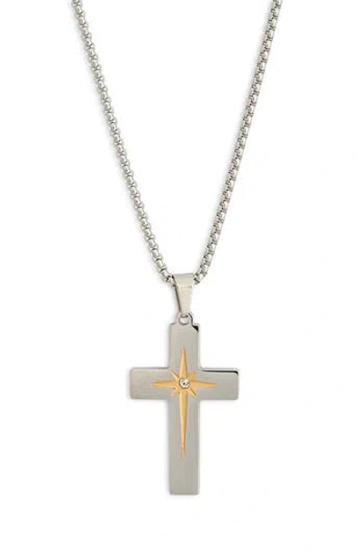 Eye Candy Los Angeles Nathan North Star Cross Pendant Necklace
