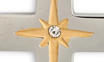 Eye Candy Los Angeles Nathan North Star Cross Pendant Necklace