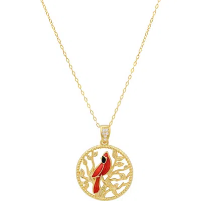 Queen Jewels Cardinal Pendant Necklace