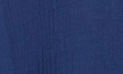 Maisie Bubble Sleeve Cotton Gauze Minidress In Blue
