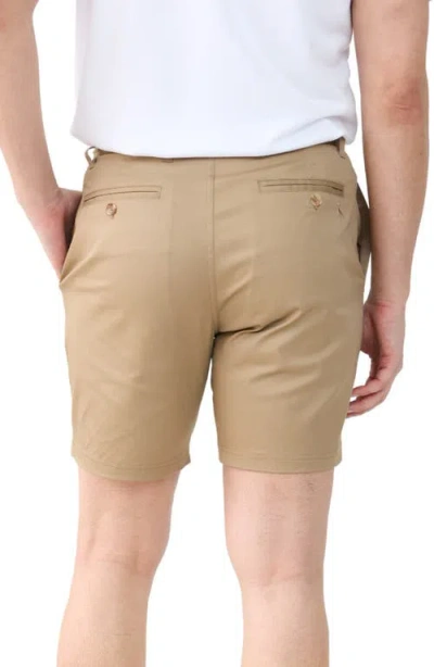 Tailorbyrd Stretch Cotton Chino Shorts In Gray