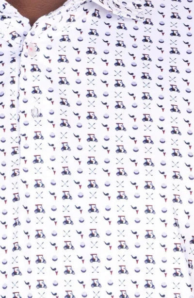 Tailorbyrd Golf Carts Performance Polo In White