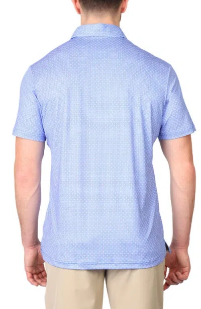 Tailorbyrd Golf Tees Print Performance Polo In Blue