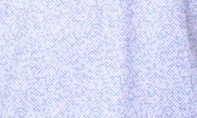 Tailorbyrd Abstract Print Performance Polo In Blue