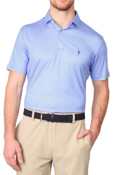 Tailorbyrd Golf Tees Print Performance Polo In Blue