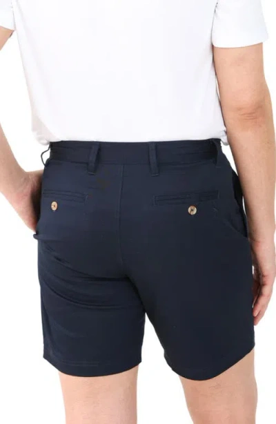 Tailorbyrd Stretch Cotton Chino Shorts In Blue