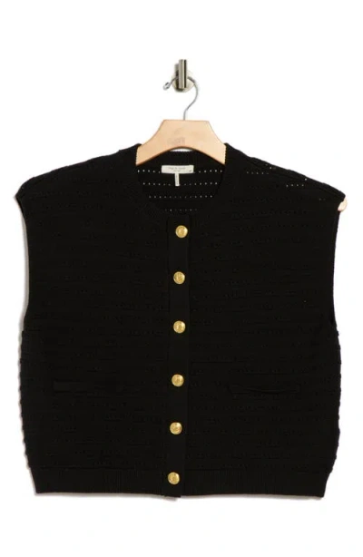 Rag & Bone Evelyn Boxy Cotton Blend Sweater Vest
