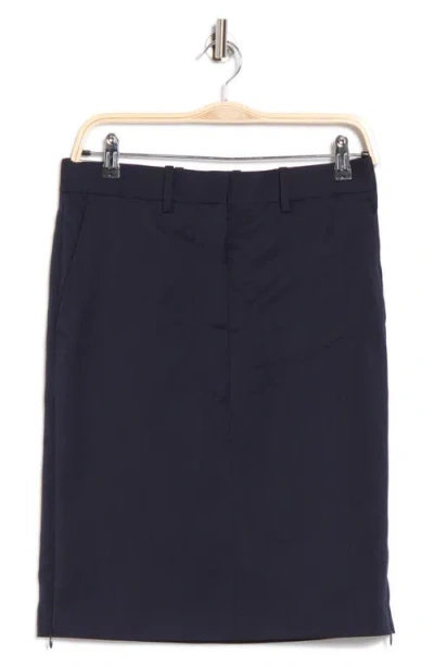 Helmut Lang Virgin Wool Zip Pencil Skirt
