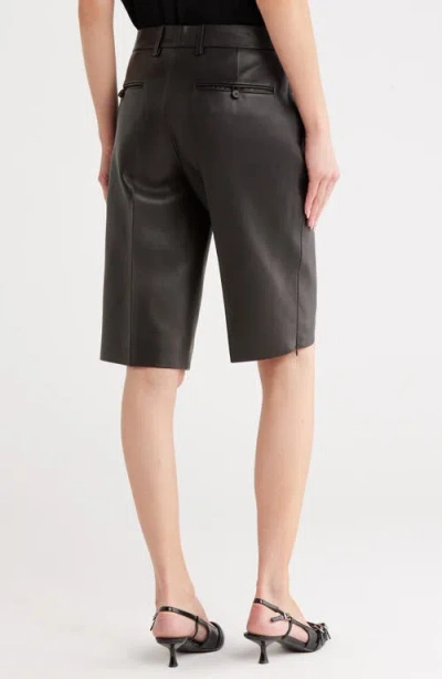 Helmut Lang Leather Zip Hem Trouser Shorts