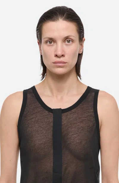 Helmut Lang Reversible Sheer Cotton Tank Top