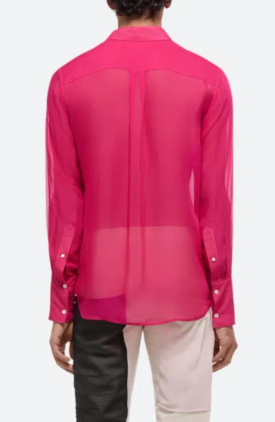 Helmut Lang Relaxed Fit Silk Organza Button-up Shirt