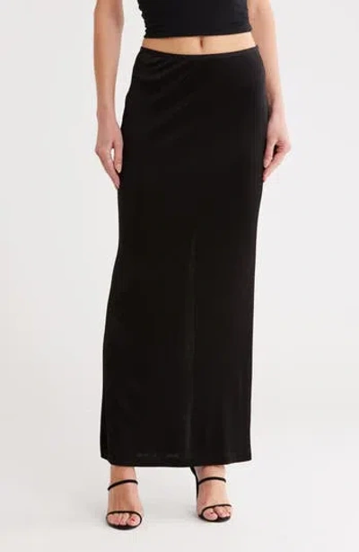 Helmut Lang Fluid Jersey Maxi Skirt In Black