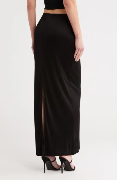 Helmut Lang Fluid Jersey Maxi Skirt In Black