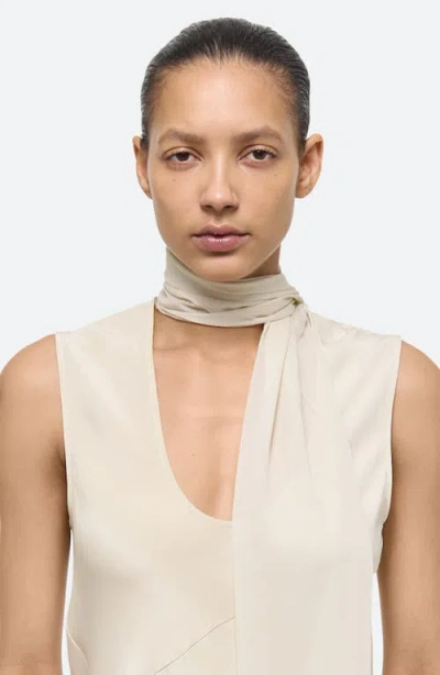 Helmut Lang Sleeveless Silk Slipdress With Scarf