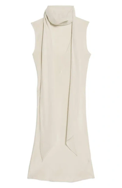 Helmut Lang Sleeveless Silk Slipdress With Scarf