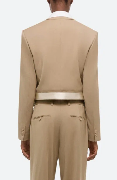 Helmut Lang Wool Wrap Crop Blazer
