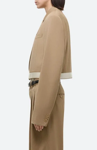 Helmut Lang Wool Wrap Crop Blazer