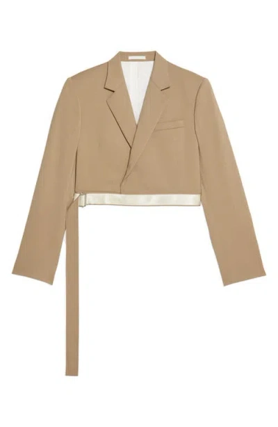 Helmut Lang Wool Wrap Crop Blazer