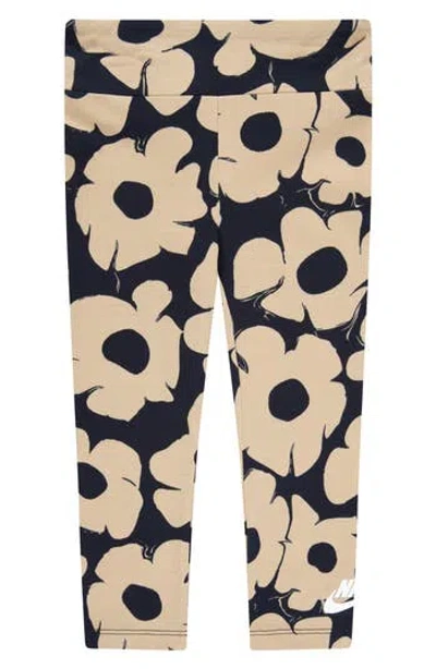 Nike Floral Leggings In Black