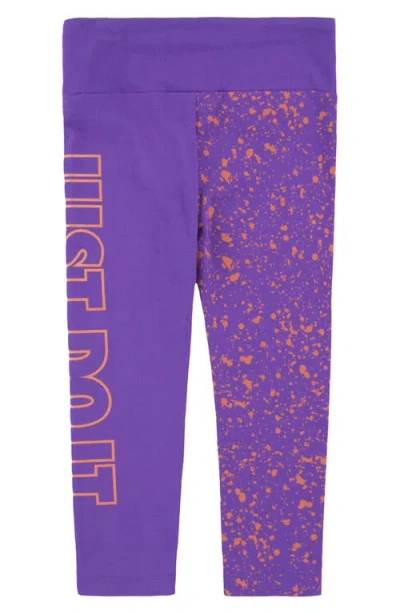 Nike Kids' Splatter Graphic Leggings In Purple