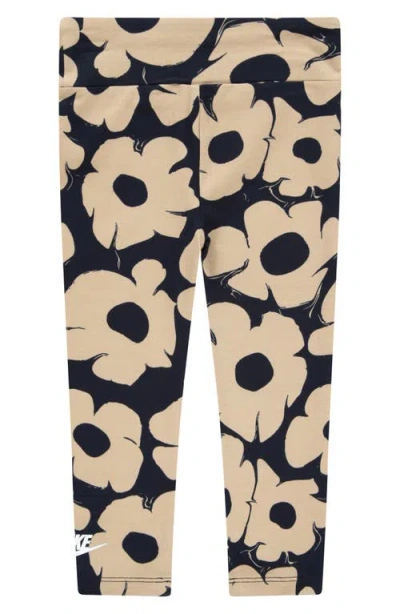 Nike Floral Leggings In Black