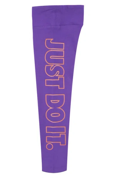 Nike Kids' Splatter Graphic Leggings In Purple